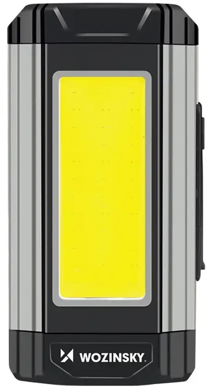 Wozinsky WLR-15W darbo lempa 15W 1500lm CREE LED IPX6 su išorinės baterijos funkcija - pilka