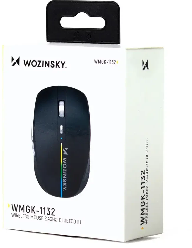 Wozinsky WMGK-1132 Bevielė pelė su RGB apšvietimu - Juoda