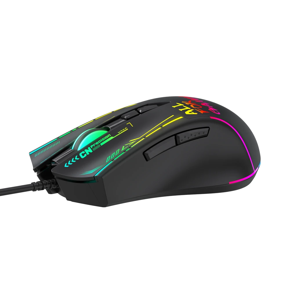 Wozinsky WMGK-7200 su laidu optinė žaidimų pelė 7200 DPI – juoda