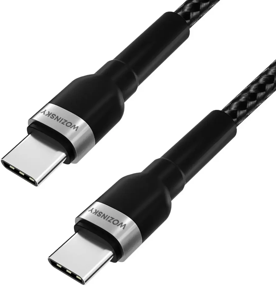 Wozinsky WNBCC1 duomenų perdavimo ir įkrovimo kabelis | USB-C į USB-C | 65W | 1m | juodas