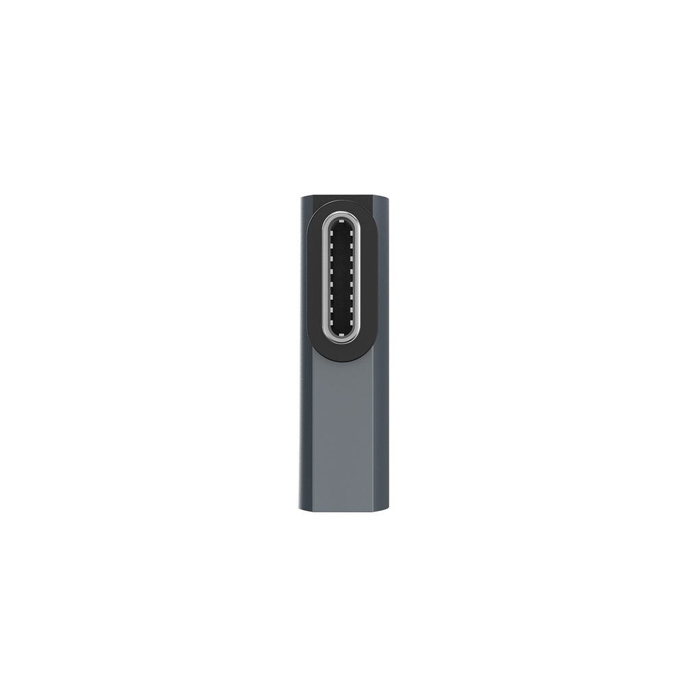 Wozinsky WPKB-01 USB-C – USB-C 40Gb/s 240W 8K OTG šoninis kampinis adapteris – pilkas