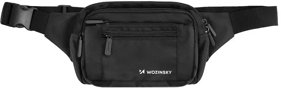 Wozinsky WSB-W1 unisex rankinė per petį su reguliuojamu dirželiu, vandeniui atspari - juodas