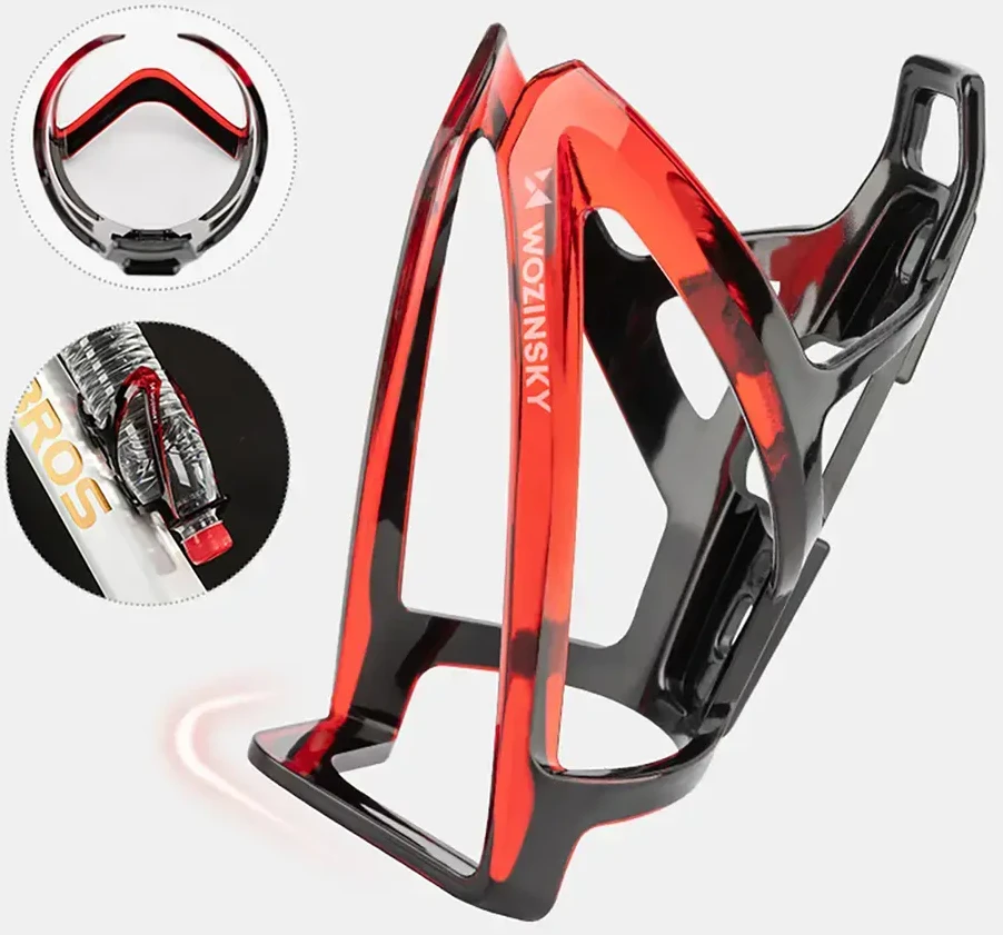 Wozinsky WUR-01BR Bike Bottle Holder Basket - Juodas and Raudona