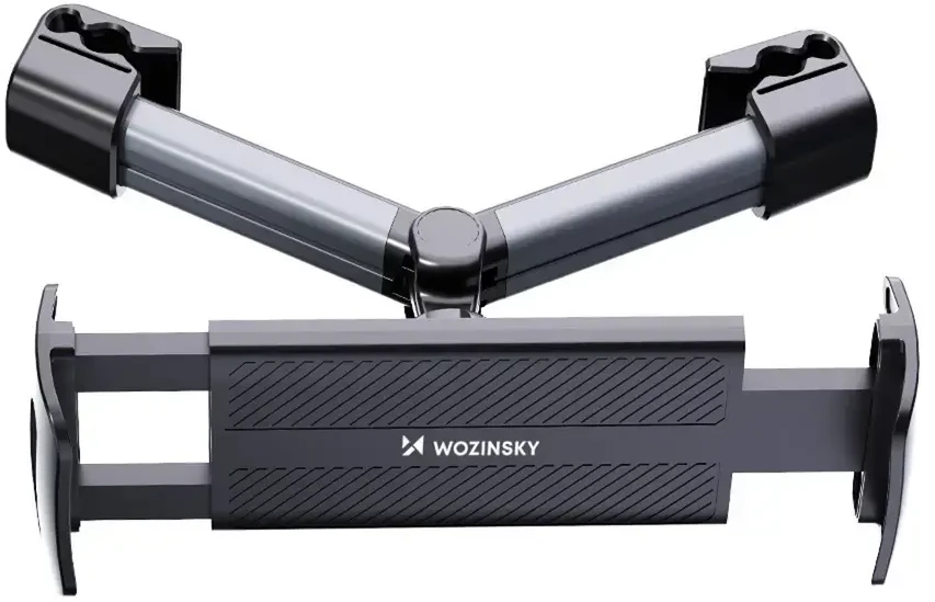 Wozinsky WUU-CHZ19 universal headrest car holder for phone and tablet - juodas