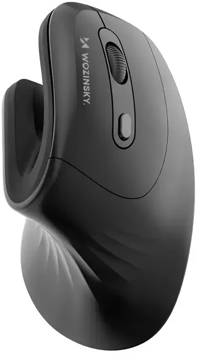 Wozinsky WWM-1076 belaidė vertikali ergonominė pelė 3600 DPI - Juodas