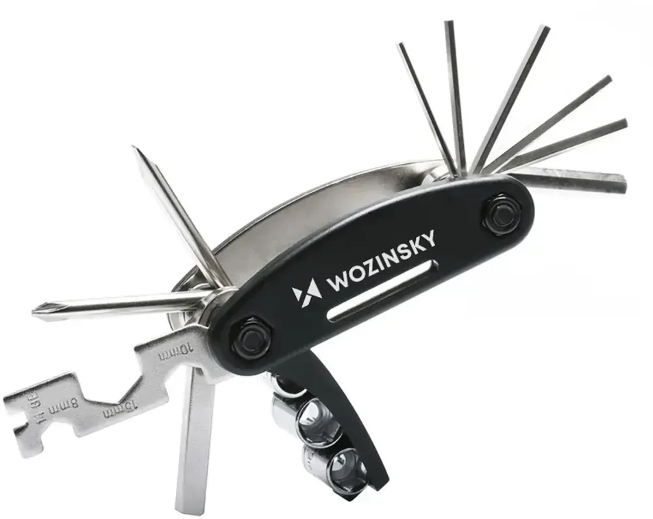 Wozinsky WWZ-01N 16 viename daugiafunkcis dviračių remonto įrankių rinkinys - Juodas