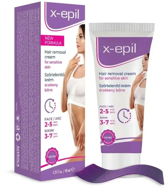 X-Epil Silky Finish Hair Removal Kreminis For Sensitive Skin For Underarms & Bikini Area, 40 ml