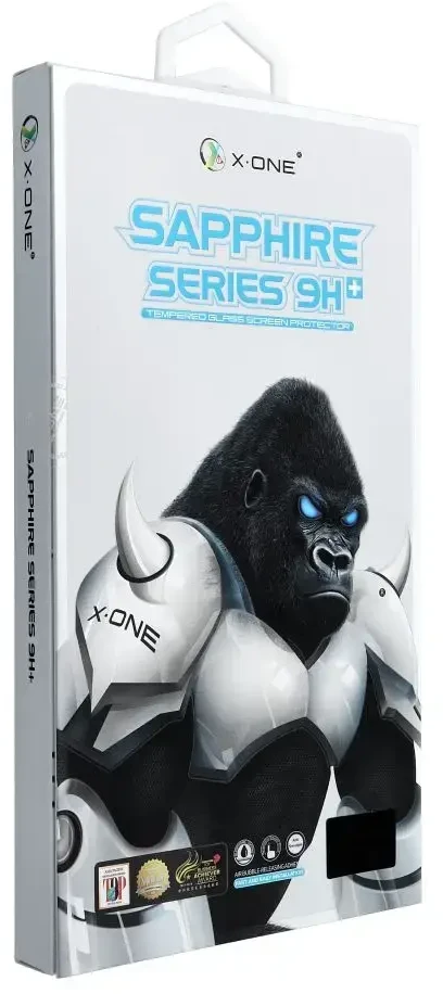 X-ONE 2.5D pilnas dėklas SAPPHIRE - skirtas iPhone 16 Pro / 17 / 17 Pro / 18 / 18 Pro