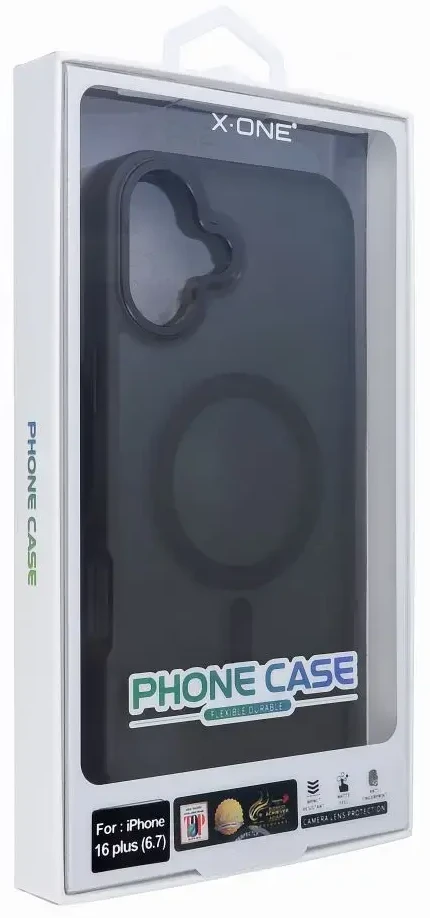 X-ONE Dropguard Magnetic Dėklas Air (suderinamas su MagSafe) - skirtas Apple iPhone 16 Plus juodos spalvos