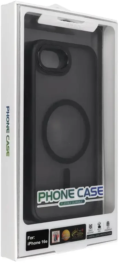 „X-ONE Dropguard“ magnetinis dėklas „Air“ (suderinamas su „MagSafe“) – skirtas „Apple iPhone 16e“, juodas