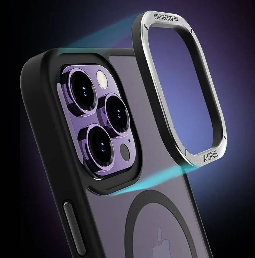 X-ONE Dropguard Magnetic Dėklas Air (suderinamas su MagSafe) - skirtas Apple iPhone 15 Plus juodos spalvos