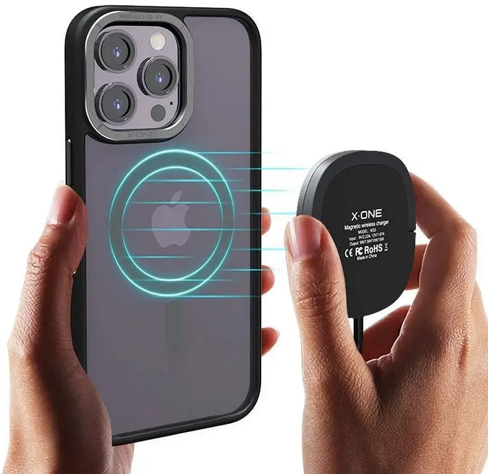 X-ONE Dropguard Magnetic Dėklas Air (suderinamas su MagSafe) - skirtas Apple iPhone 16 Plus juodos spalvos