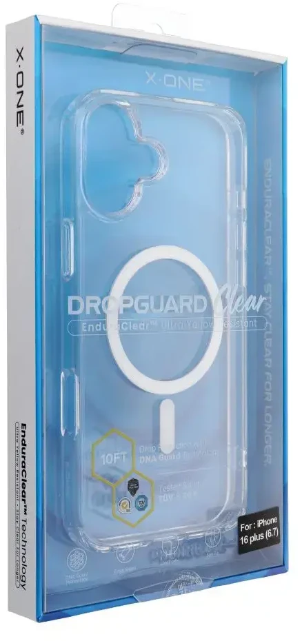 X-ONE Endura skaidrus Dėklas (suderinamas su MagSafe) - skirtas Apple iPhone 16 Plus skaidrus