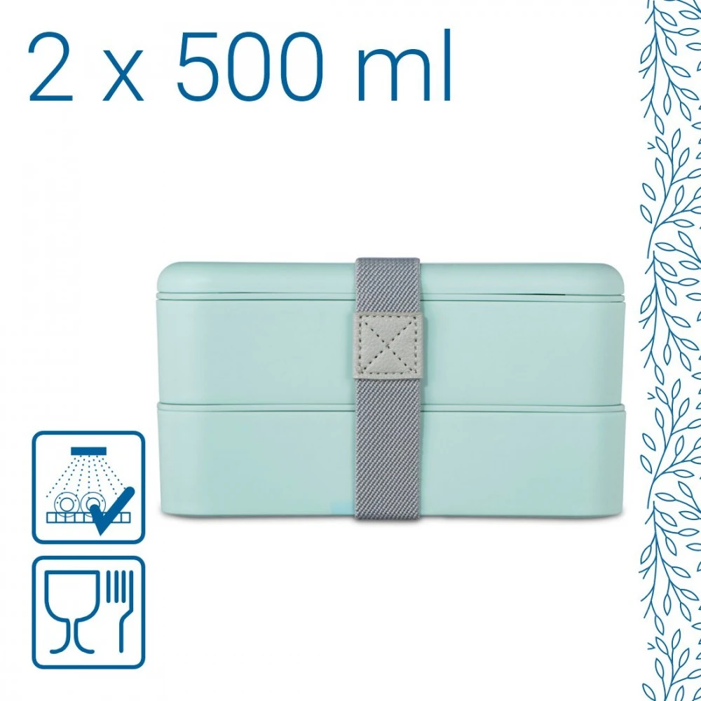 Xavax POJEMNIK NA ŻYWNOŚĆ BENTO, LUNCHBOX, POZIOMOWY, 500 ML, “TO GO“