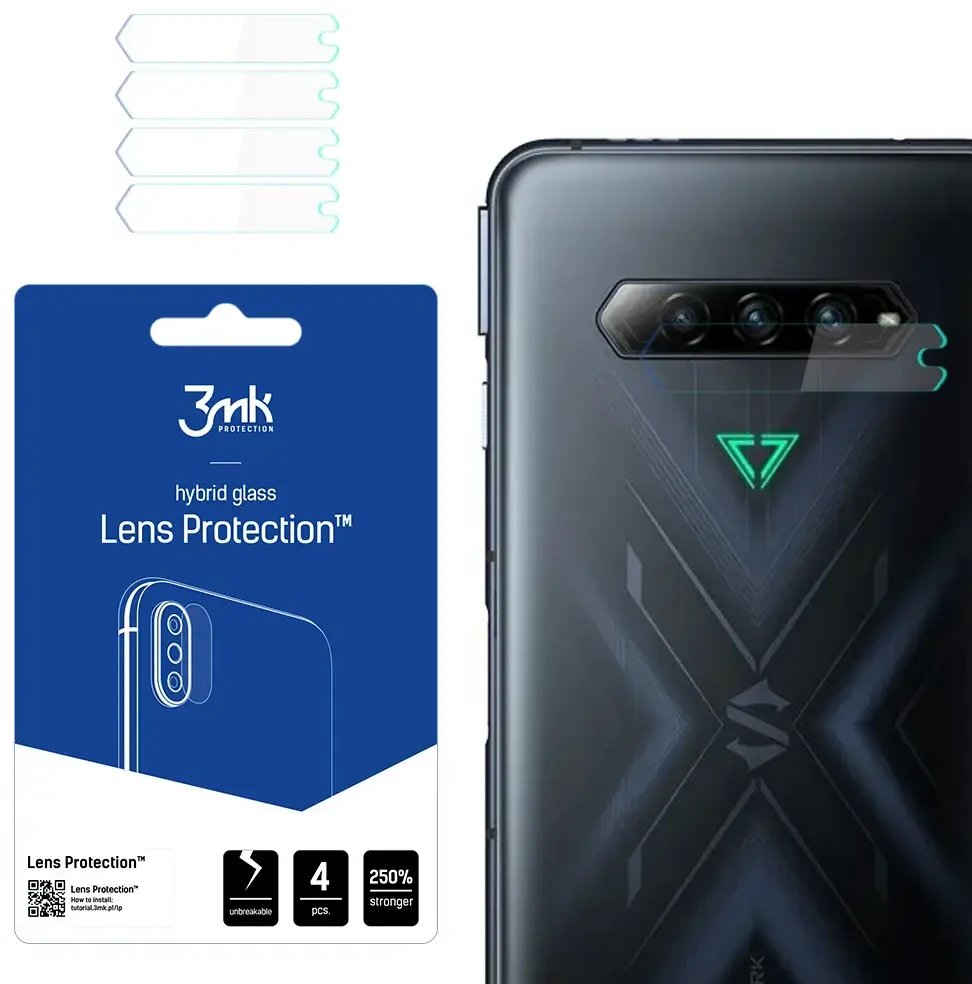 Xiaomi Juodas Shark 4 Pro 5G - 3mk Lens Protection