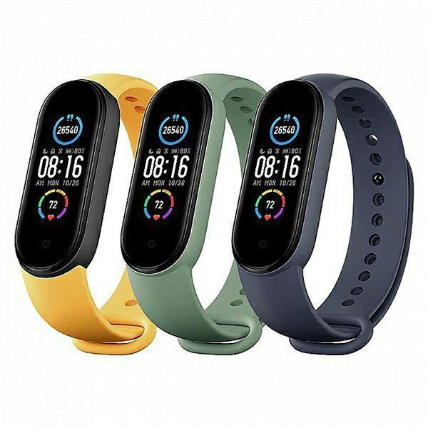 XIAOMI Mi Smart Band 5/6 Strap Mėlyna Geltona Žalias