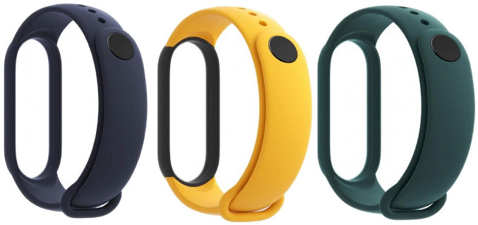 XIAOMI Mi Smart Band 5/6 Strap Mėlyna Geltona Žalias