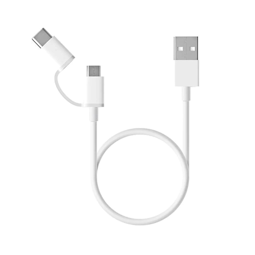 „Mi 2-in-1“ USB laidas („Micro USB“ iki C tipo) „Xiaomi USB-A“, C tipas
