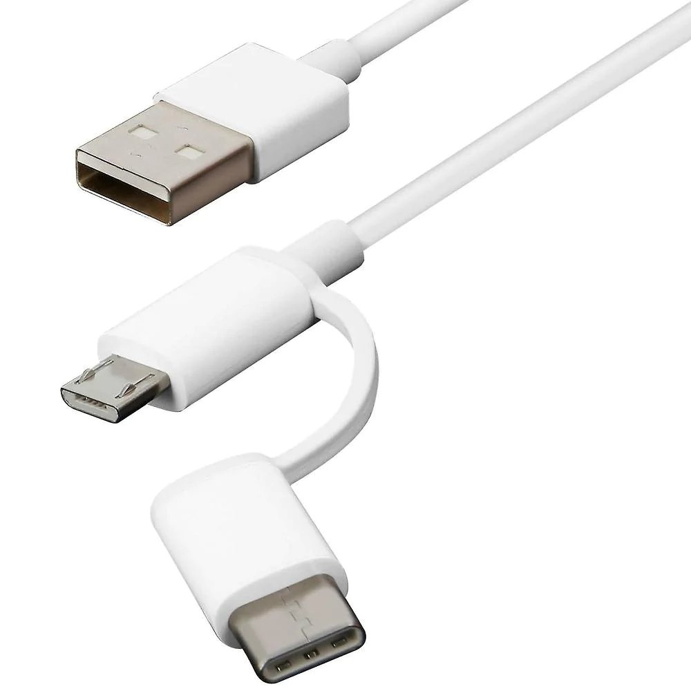 „Mi 2-in-1“ USB laidas („Micro USB“ iki C tipo) „Xiaomi USB-A“, C tipas