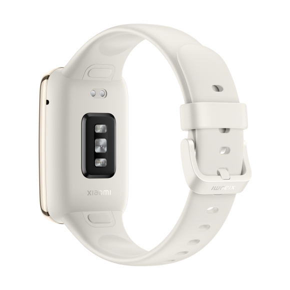 Išmanioji apyrankė Xiaomi Smart Band 7 Pro, Šviesiai auksinės spalvos korpusas ir dramblio kaulo spalvos apyrankė