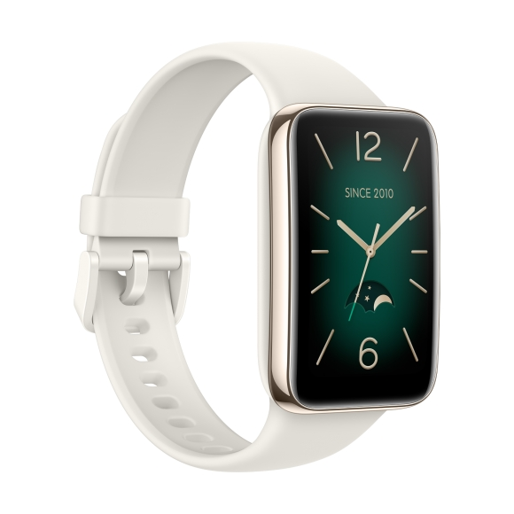 Išmanioji apyrankė Xiaomi Smart Band 7 Pro, Šviesiai auksinės spalvos korpusas ir dramblio kaulo spalvos apyrankė