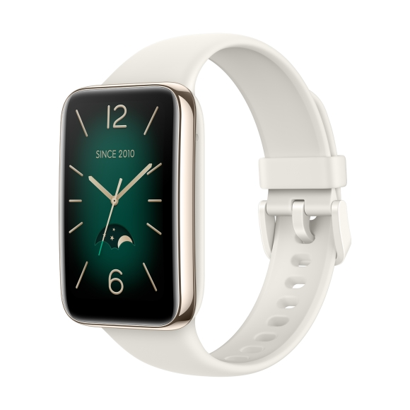 Išmanioji apyrankė Xiaomi Smart Band 7 Pro, Šviesiai auksinės spalvos korpusas ir dramblio kaulo spalvos apyrankė