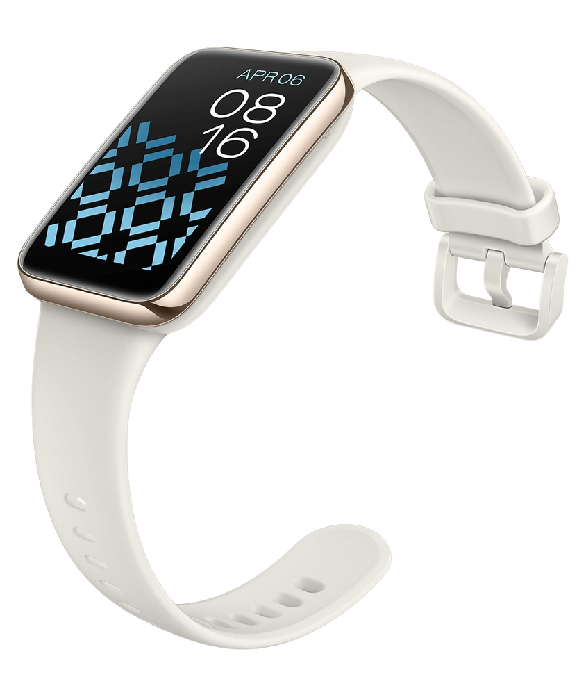 Išmanioji apyrankė Xiaomi Smart Band 7 Pro, Šviesiai auksinės spalvos korpusas ir dramblio kaulo spalvos apyrankė
