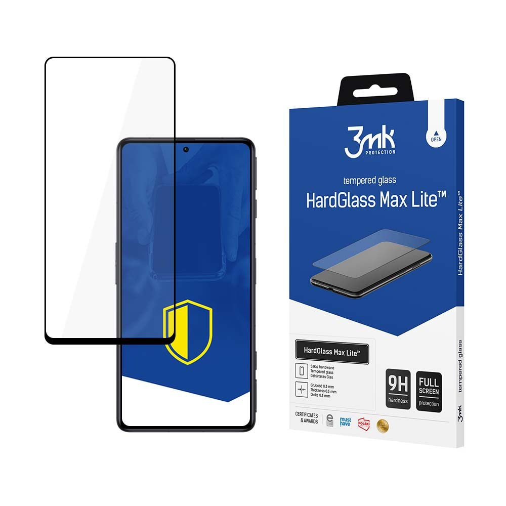 Reach LCD apsauginis stikliukas 3MK Hard Glass Max Lite Xiaomi Poco F4 GT/Redmi K50 Gaming juodas