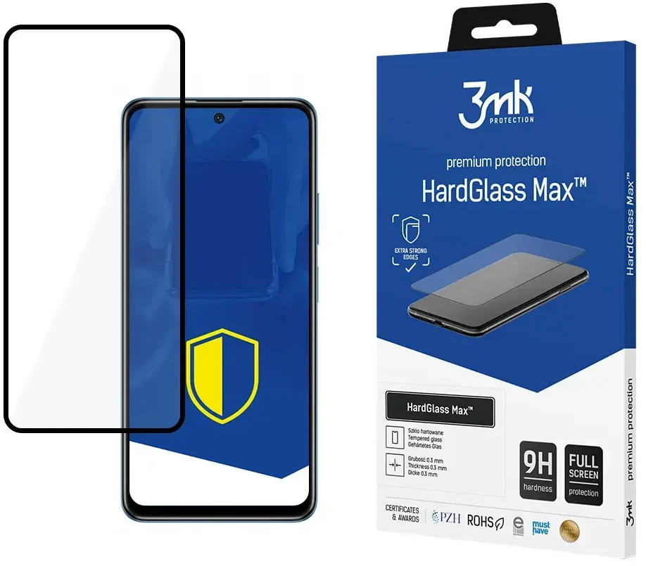 3MK HardGlass Max Xiaomi POCO M4 Pro 5G juodas viso ekrano stiklas