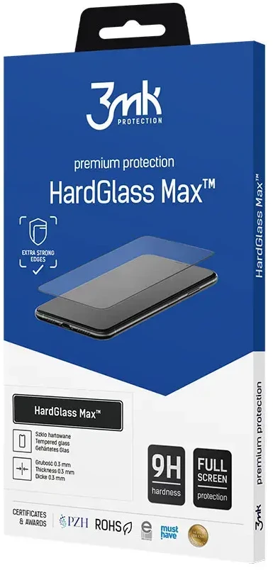 Sustiprintas viso ekrano grūdintas stiklas 3mk HardGlass Max Juodas, skirtas Xiaomi Poco X3