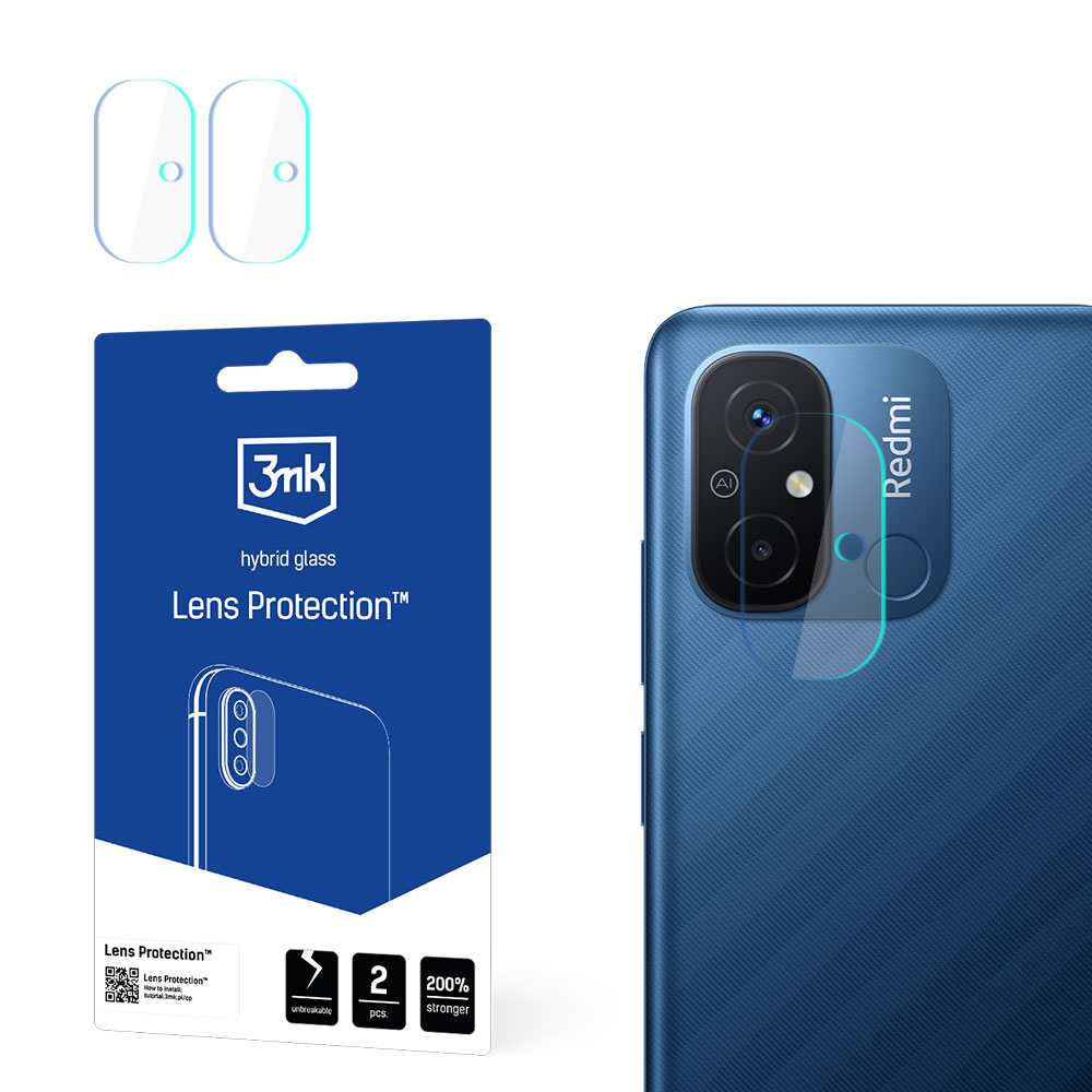 3mk Lens Protection™ hibridinis fotoaparato stiklas, skirtas Xiaomi Redmi 12C