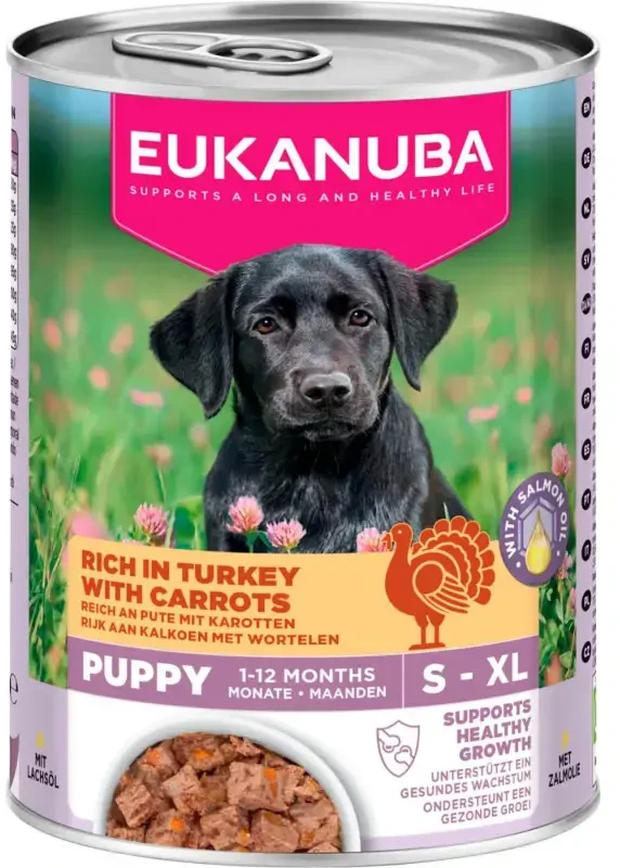 Dantų šepetėlis Nezatříděno Eukanuba konservuotas pašaras šuniukams su kalakutiena ir morkomis, 400g