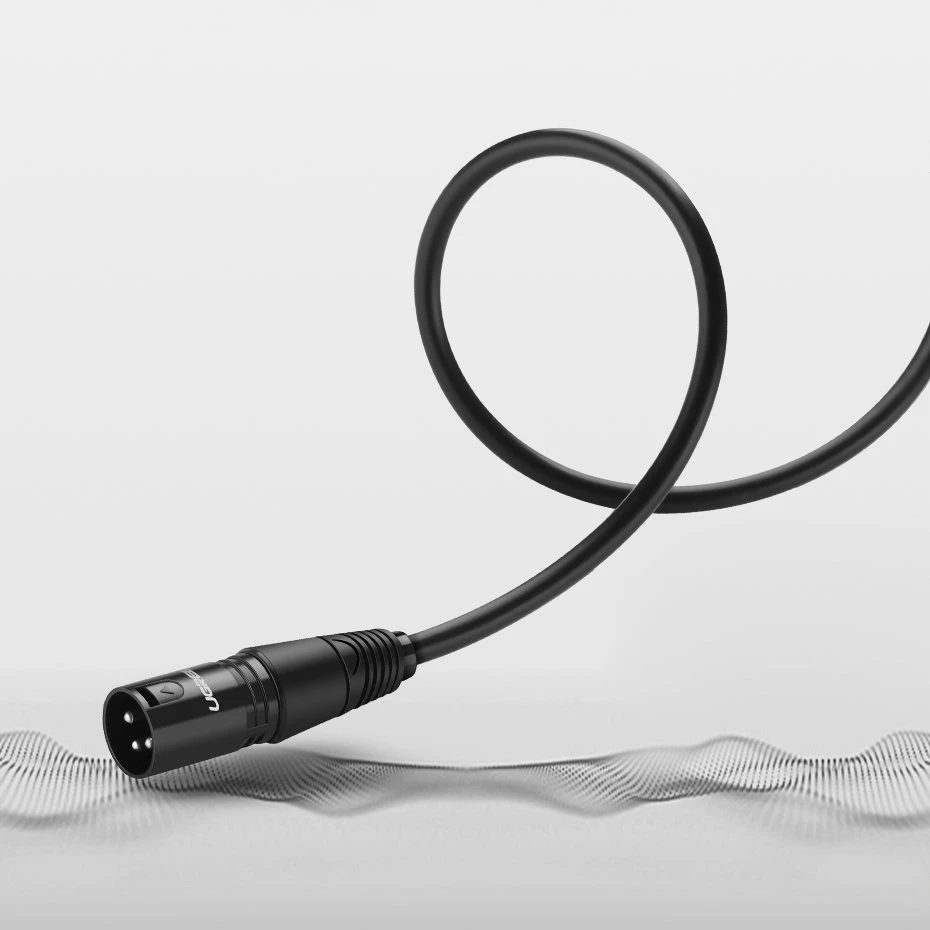 XLR lizdas XLR kištukinis kabelis UGREEN AV130 3m (juodas)
