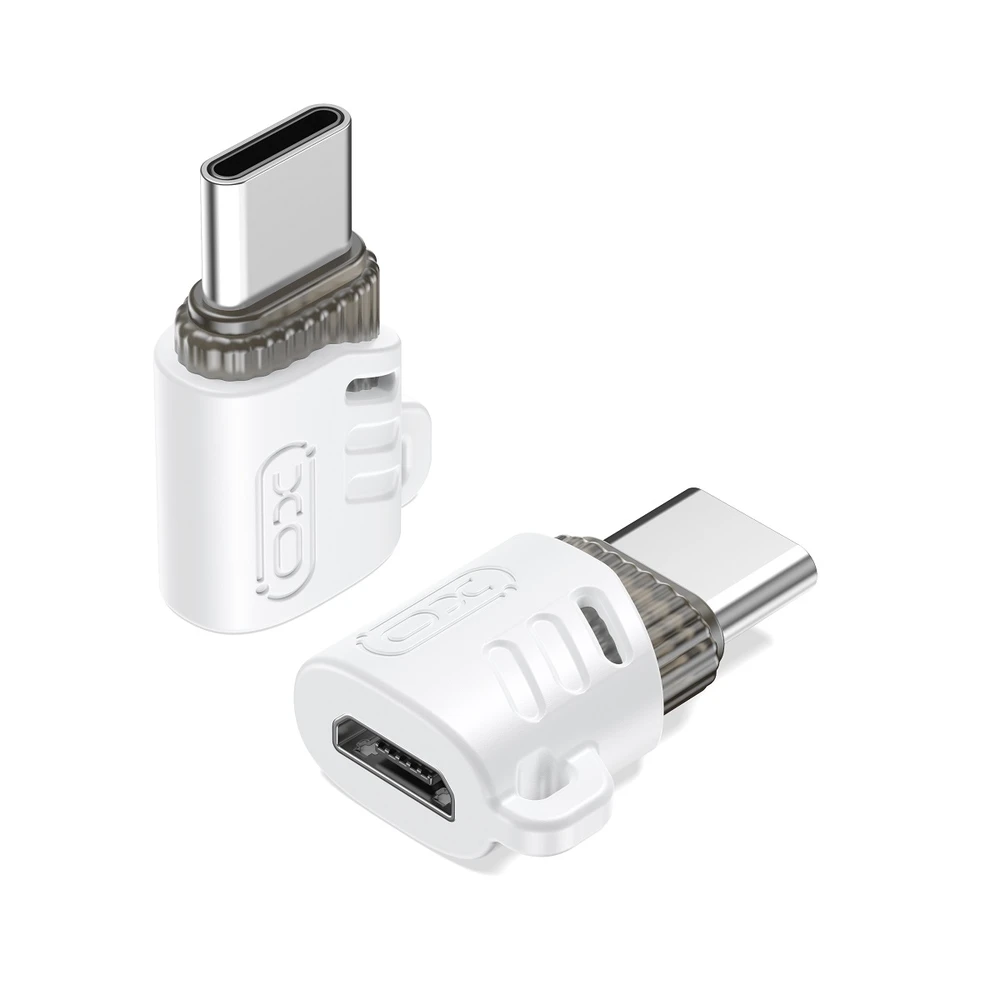 XO adapteris NB256G microUSB - USB-C baltos spalvos