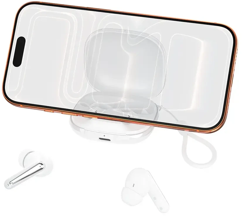 XO Bluetooth ausinės G53 TWS baltos ANC + ENC su stovu