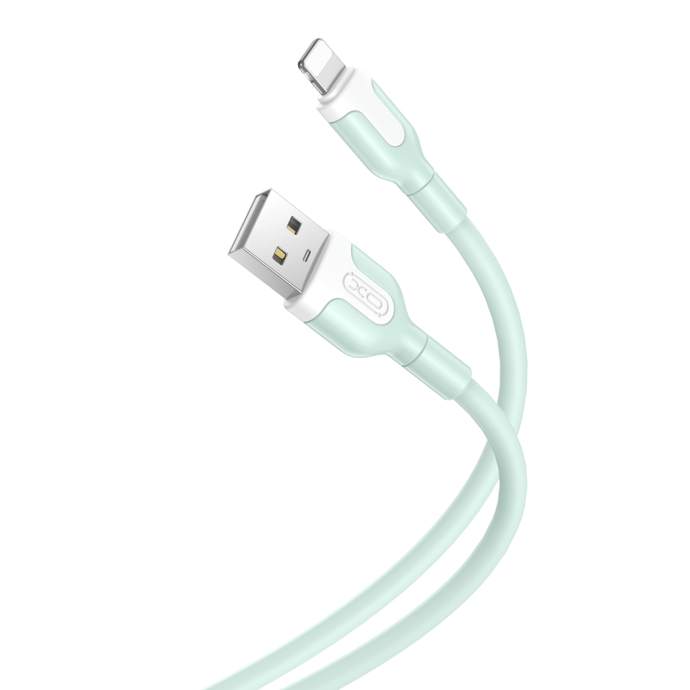 XO kabelis NB212 USB – Lightning 1,0 m 2,1A žalias