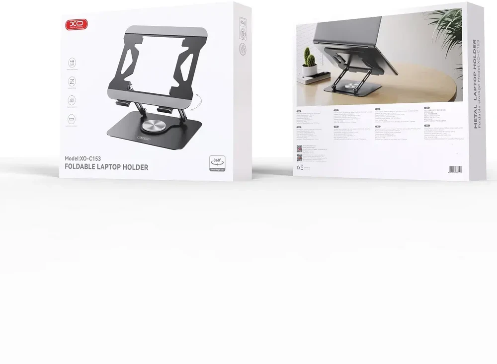 XO holder stand C153 juodos spalvos for laptop max 17,3"