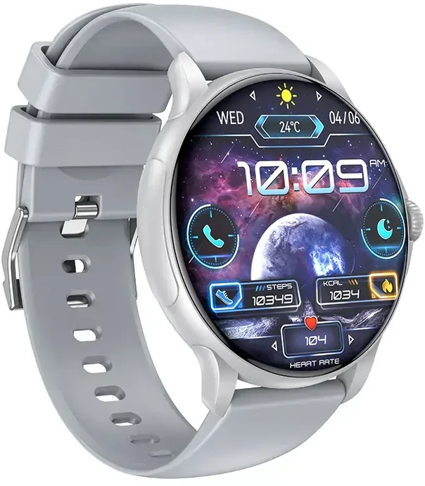 XO išmanusis laikrodis J11 Amoled sidabro spalvos