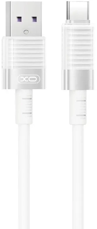 XO kabelis NB282 USB - USB-C 1,0m 6A baltos spalvos