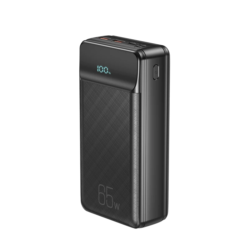 XO laptop power bank PR201 65W 30000mAh juodos spalvos