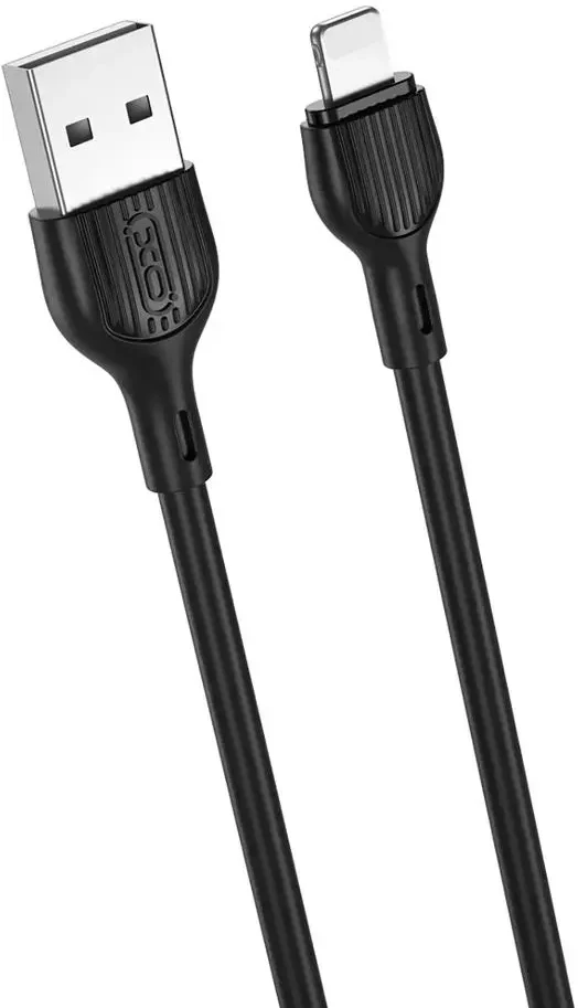 XO kabelis NB200 USB - Lightning 1,0m 2.1A juodos spalvos