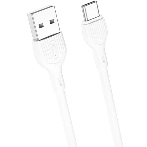 XO kabelis NB200 USB - USB-C 2,0m 2.1A baltos spalvos