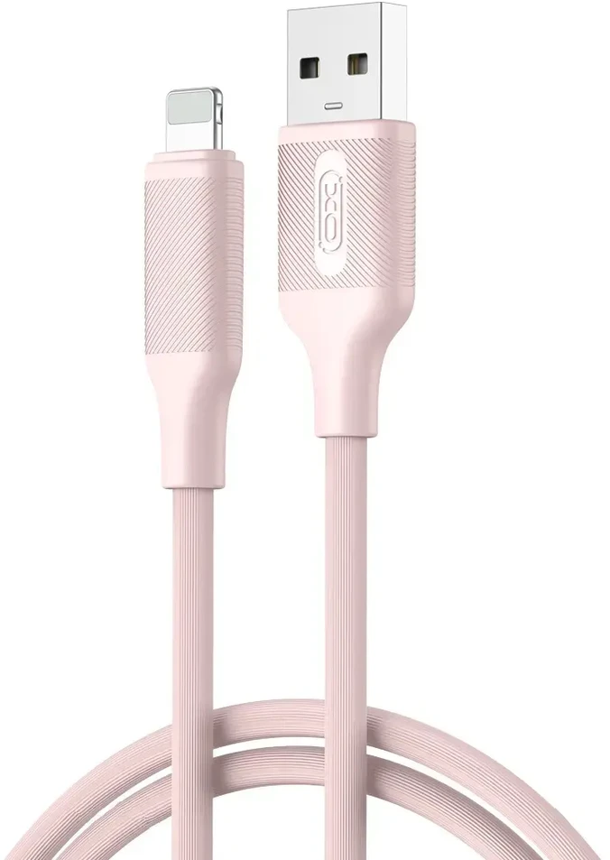 XO laidas NB265 USB – Lightning 1,0m 2,4A rožinis