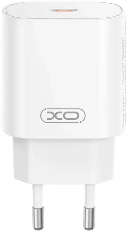 XO sieninis įkroviklis CE25 PD 25W 1x USB-C baltas
