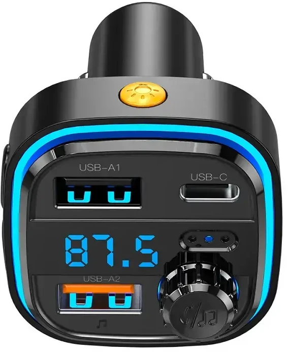 XO siųstuvas FM BCC08 Bluetooth MP3 automobilinis pakrovėjas 3,1A juodas
