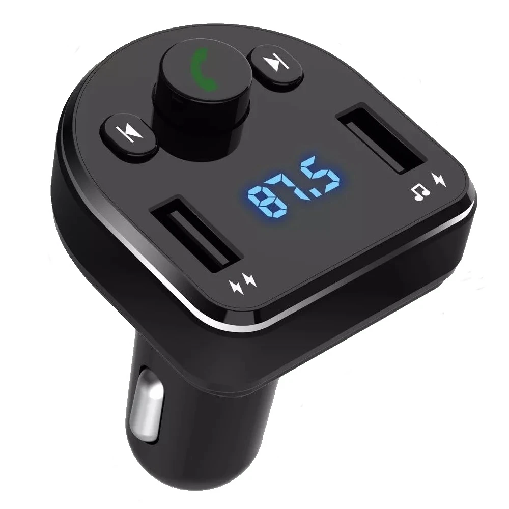 XO FM moduliatorius BCC01 Bluetooth MP3 automobilinis įkroviklis 15W juodos spalvos