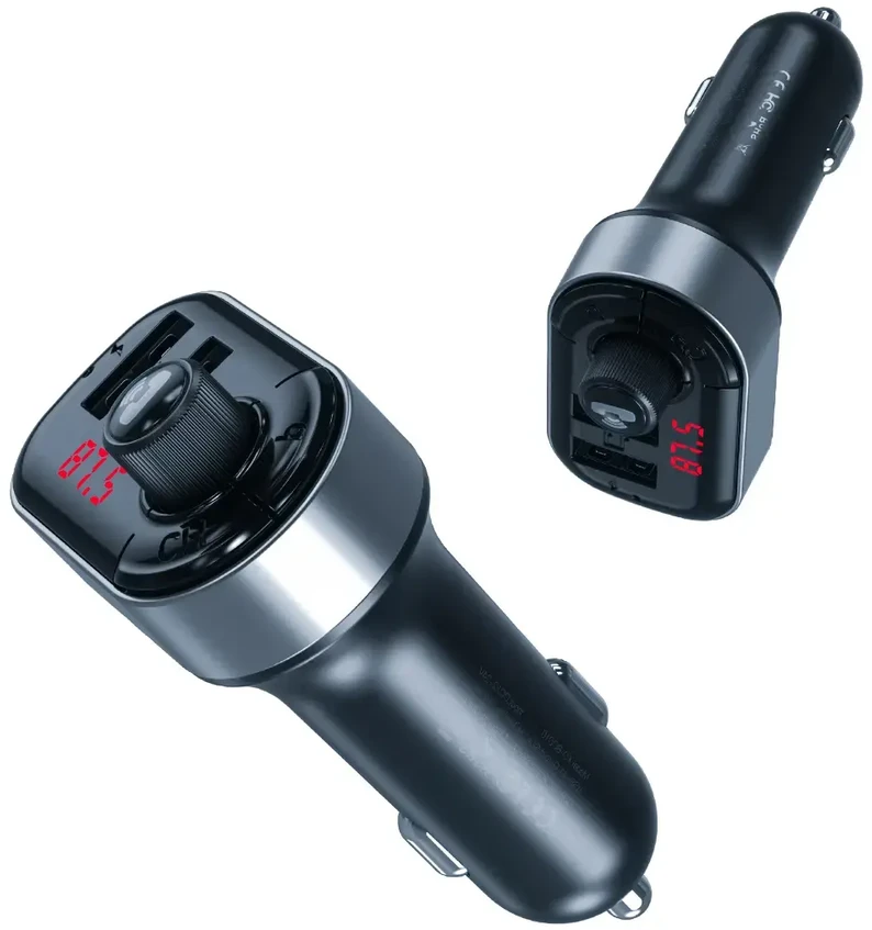 XO transmiter FM BCC10 Bluetooth MP3 car charger 3,1A juodas