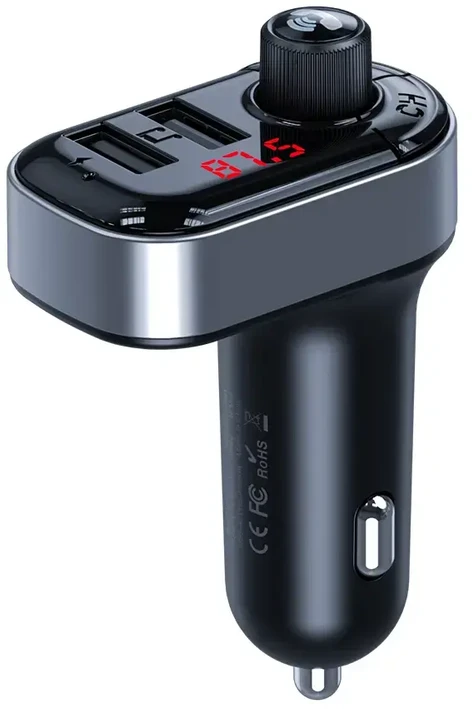 XO transmiter FM BCC10 Bluetooth MP3 car charger 3,1A juodas