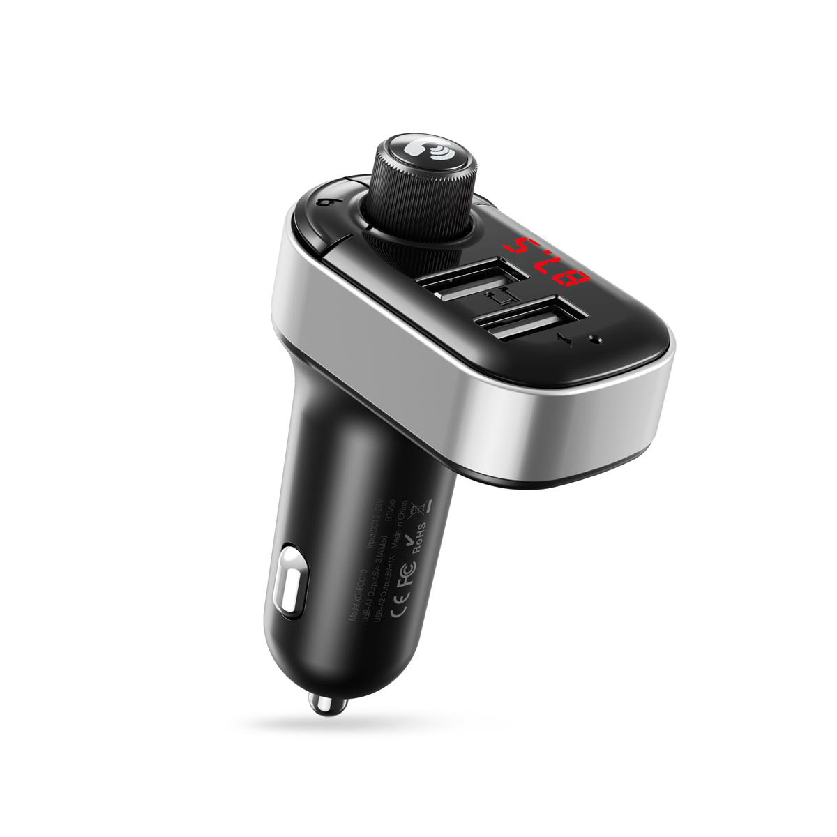 Automobilinis įkroviklis XO Smart Bluetooth TZ08 (juodas)
