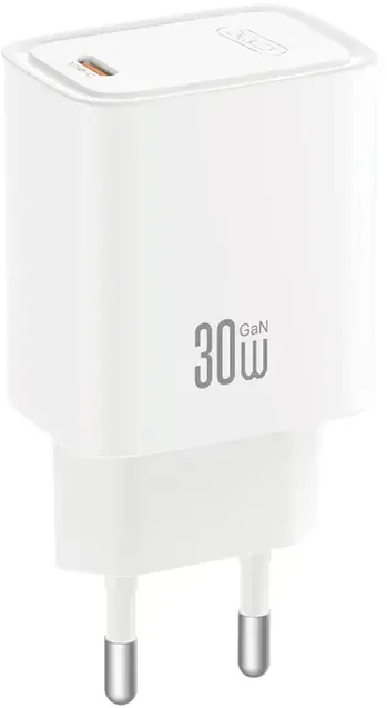XO wall charger CE53 PD 30W 1x USB-C baltas